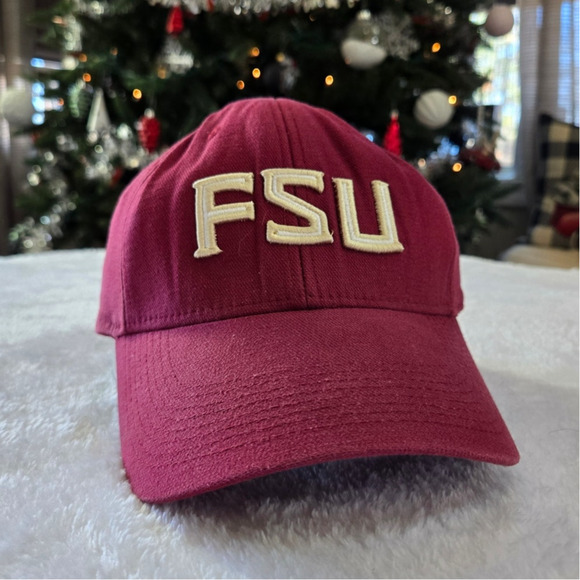 Nike Team Hat Florida State Seminoles Men’s OSFM Stretch Fitted Red FSU Cap - Picture 1 of 7